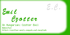 emil czotter business card